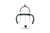 Babypflege - Akuku Non-spill cup with weighted straw BLUE/GREY - A0166
