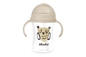 Babypflege - Akuku Cup with flip-top straw 300 ml / OWL - A0204