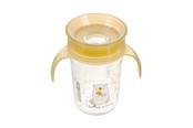 Babypflege - Akuku Non-spill cup 360° 240 ml with dual handle yellow - A0670