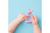 Babypflege - Akuku Silicone teether/toothbrush SNAIL_pink - A0115