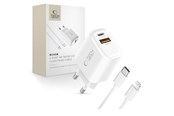 Handys - Adapter und Ladegeräte - Tech-Protect NCA45W-GAN 2-Port 45W AC Charger - White - 5906302336012
