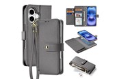 Handys - Cover & Cases - Dux Ducis Lava Leather Case for iPhone 16 - Grey - 6934913004913