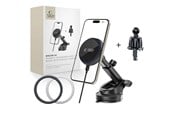 Handys - Adapter und Ladegeräte - Tech-Protect MM15W-V4 Magnetic MagSafe 15W Car Mount for Cockpit / Windshield / Air Vent - Black - 5906302361076