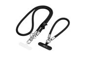 Handys - Anderes Zubehör - Tech-Protect C10S Rope Phone Lanyard - Black-Titanium - 5906302340088