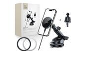 Handys - Adapter und Ladegeräte - Tech-Protect mm15W-V5 Magnetic MagSafe Car Mount for Cockpit / Windshield / Air Vent - Black - 5906302361045