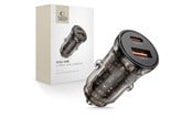 Handys - Adapter und Ladegeräte - Tech-Protect CC01 Car Charger 45W 2-Ports USB-A / USB-C - Black - 5906302361298