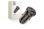 Handys - Adapter und Ladegeräte - Tech-Protect CC01 Car Charger 30W 2-Ports USB-A / USB-C - Black - 5906302361311