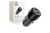 Handys - Adapter und Ladegeräte - Tech-Protect Car Charger CC03 2-Ports PD100W - Black - 5906302361687