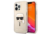 Handys - Cover & Cases - Karl Lagerfeld Glitter Karl's Head Case for iPhone 13 Pro / iPhone 13 - Gold - 3666339027599