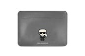 Taschen - Karl Lagerfeld Saffiano Ikonik Karl case for a 13-14" laptop - silver - 3666339040246