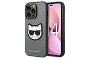 Handys - Cover & Cases - Karl Lagerfeld Saffiano Choupette Head Patch case for iPhone 14 Pro Max - silver - 3666339077020