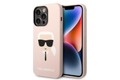 Handys - Cover & Cases - Karl Lagerfeld KLHMP14LSLKHLP iPhone 14 Pro 6.1 "hardcase light pink / light pink Silicone Karl`s Head Magsafe - 3666339078058