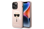 Handys - Cover & Cases - Karl Lagerfeld KLHMP14XSLKHLP iPhone 14 Pro Max 6.7 "hardcase light pink / light pink Silicone Karl`s Head Magsafe - 3666339078065
