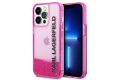 Handys - Cover & Cases - Karl Lagerfeld Liquid Glitter Elong Case for iPhone 14 Pro - Pink - 3666339091606