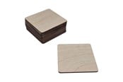 Holzspielzeug - Playwood Plywood Square Coasters 12 pieces - SL091