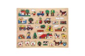 Puzzle - Playwood Wooden Knob Puzzle Farm Extra Large - 32 pcs. Holz - RS194A