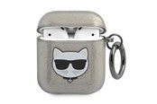 Handys - Cover & Cases - Karl Lagerfeld KLA2UCHGK AirPods 1/2 cover black/black Glitter Choupette - 3666339009106