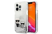 Handys - Cover & Cases - Karl Lagerfeld Liquid Glitter Karl&Choupette case for iPhone 13 Pro Max 6.7" - silver - 3666339027360