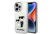 Handys - Cover & Cases - Karl Lagerfeld Glitter Karl&Choupette case for iPhone 14 Pro - transparent - 3666339087265