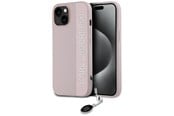 Handys - Cover & Cases - Karl Lagerfeld Saffiano Rhinestones & Charm case for iPhone 15 / 14 / 13 - pink - 3666339258108