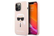Handys - Cover & Cases - Karl Lagerfeld Silicone Karl`s Head Case for iPhone 13 Pro / 13 6.1" - Light Pink - 3666339027759