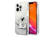 Handys - Cover & Cases - Karl Lagerfeld Liquid Glitter Choupette Fun case for iPhone 13 Pro Max 6.7" - silver - 3666339029005