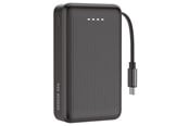 Powerbank (Akku) - Deltaco PB-CC102 Powerbank | Retractable USB-C cable 90 cm + 1x USB-C Port | PD | Black - 10000 mAh - PB-CC102