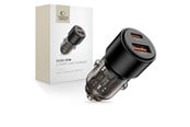 Handys - Adapter und Ladegeräte - Tech-Protect CC03 95W Car Charger 2-Ports USB-A / USB-C - Black - 5906302361670