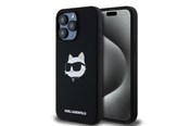 Handys - Cover & Cases - Karl Lagerfeld Silicone Choupette Head MagSafe case for iPhone 15 Pro - black - 3666339257286