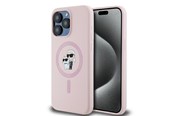 Handys - Cover & Cases - Karl Lagerfeld Silicone Karl&Choupette Ring MagSafe Case for iPhone 15 Pro Max - Pink - 3666339254490
