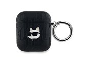 Handys - Anderes Zubehör - Karl Lagerfeld Monogram Choupette Head case for AirPods 1 / 2 - black - 3666339283599