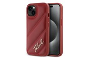 Handys - Cover & Cases - Karl Lagerfeld Diagonal Quilted Script case for iPhone 15 / 14 / 13 - red - 3666339252366