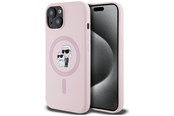 Handys - Cover & Cases - Karl Lagerfeld Silicone Karl&Choupette MagSafe iPhone 15 Plus Case - Pink - 3666339254476