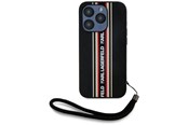 Handys - Cover & Cases - Karl Lagerfeld Saffiano Athleisure Stripes Cord iPhone 15 Pro Case - Red - 3666339254629