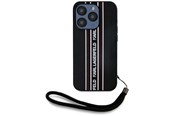 Handys - Cover & Cases - Karl Lagerfeld Saffiano Athleisure Stripes Cord iPhone 15 Pro Case - Pink - 3666339254766