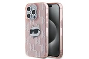 Handys - Cover & Cases - Karl Lagerfeld IML Choupette Head & Monogram case for iPhone 15 Pro Max - pink - 3666339286170