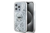 Handys - Cover & Cases - Karl Lagerfeld Liquid Glitter Karl Head MagSafe case for iPhone 15 Pro - transparent - 3666339285609