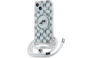 Handys - Cover & Cases - Karl Lagerfeld IML Crossbody Monogram Karl & Choupette Head MagSafe Case for iPhone 15 / 14 / 13 - Transparent - 3666339286842