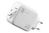 Handys - Adapter und Ladegeräte - CELLULAR line power adapter - retractable - 24 pin USB-C (female) 24 pin USB-C (male) - 30 Watt - ACHROLLUSBCGAN30WW