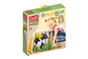 Baby Spielzeug - Quercetti PlayBio Four Wooden Puzzles: Farm Animals - QU-80712