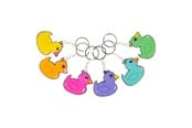 Spielzeug - Duckiez Colorful Ducks Keychain - 9979