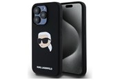 Handys - Cover & Cases - Karl Lagerfeld KLHMP15LSKHPPLK iPhone 15 Pro 6.1" black/black hardcase Silicone Karl Head Print MagSafe - 3666339257149