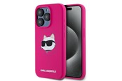 Handys - Cover & Cases - Karl Lagerfeld Silicone Choupette Head MagSafe case for iPhone 15 Pro Max - pink - 3666339257439