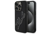 Handys - Cover & Cases - Karl Lagerfeld 3D Rubber Signature Case for iPhone 15 Pro Max - Black - 3666339257576