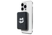 Powerbank (Akku) - Karl Lagerfeld Powerbank inductive KLPB5FPGKSCHHK 16W 5000mAh black/black Choupette Head Pin MagSafe - 5000 mAh - 3666339283926