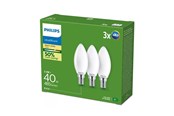 LED-Birnen - Philips LED-Lampe Ultra Efficient B35 2,3W/827 (40W) Frosted 3-pack E14 - 929003800831