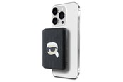 Powerbank (Akku) - Karl Lagerfeld Powerbank inductive KLPB5FPGKSKIHK 16W 5000mAh black/black Karl Head Pin MagSafe - 5000 mAh - 3666339283933
