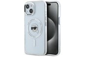 Handys - Cover & Cases - Karl Lagerfeld IML Metal Karl Head MagSafe Case for iPhone 15 White - 3666339284046