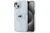 Handys - Cover & Cases - Karl Lagerfeld IML Metal Karl Head MagSafe Case for iPhone 15 Plus White - 3666339284053