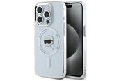 Handys - Cover & Cases - Karl Lagerfeld IML Metal Karl Head MagSafe Case for iPhone 15 Pro White - 3666339284060